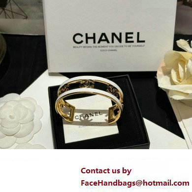 chanel Metal Gold, White  &  Black CUFF ABC985 2024